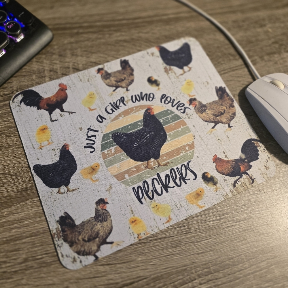Chicken Themed Mouse Pad
